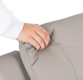 BOX dönthető pihenő masszázsfotel lábtartóval, szürke ökobőr kárpittal