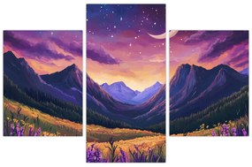 Kép - Lila táj (90x60 cm)