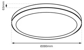 LED Fürdőszobai mennyezeti lámpa VERA LED/24W/230V 4000K IP65 fehér