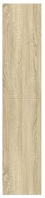 sonoma tölgy színű szerelt fa könyvszekrény 57x28,5x107,5 cm