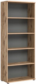Mason könyvespolc nox tölgy - bazaltszürke 80 cm