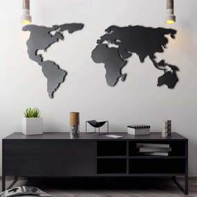 World fém fali dekoráció, 60×120 cm