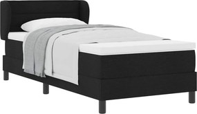 vidaXL Boxrugós ágy matracmal fejtámlával Fekete 80 x 200 cm szövet