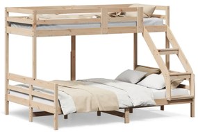 tömör fenyőfa emeletes ágy 90x200/140x200 cm
