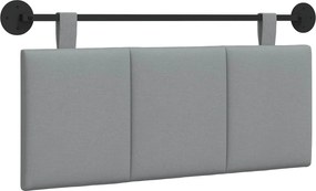 vidaXL Fali Fejtámla Csíkos Világosszürke 110 x 55 x 5 cm szövet