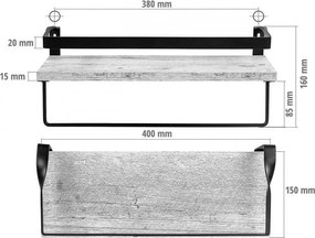 Fali polc STILISTA® Volato Duo 2 db 40 cm - fehér