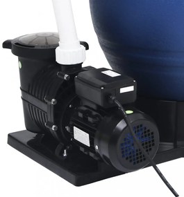 kék-fekete homokszűrő 7-állású szeleppel, 1000 W-os szivattyúval