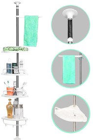 Teleszkópos fürdőszobapolc