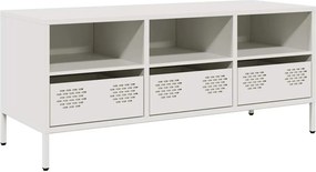 vidaXL fehér hidegen hengerelt acél TV-szekrény 101,5 x 39 x 43,5 cm