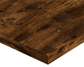 4 db füstös tölgy színű szerelt fa fali polc 40 x 20 x 1,5 cm