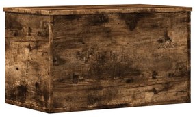 füstös tölgy színű szerelt fa tárolóláda 60 x 35 x 35 cm
