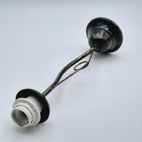 Csillár rúdon RETRO 1xE27/60W/230V fekete patina