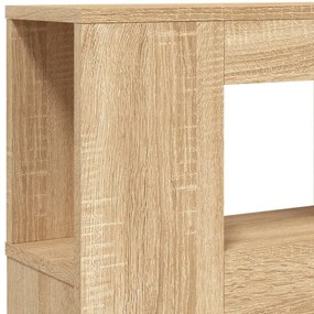 sonoma tölgy színű szerelt fa LED-es fejtámla 200x18,5x103,5 cm