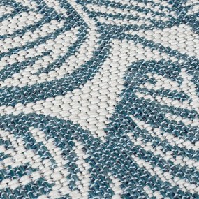 Zöld-kék kerek kültéri-beltéri szőnyeg ø 160 cm Bella Leaf – Flair Rugs