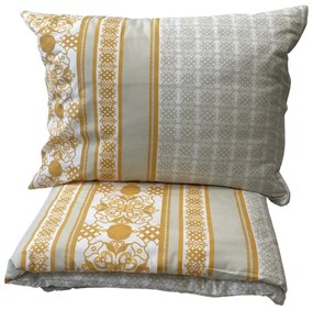 Pamut ágynemű Angelika Gold TiaHome - 1x Párna 90x70cm, 1x Paplan 140x220cm