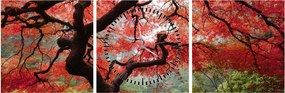 Red Japanese Maple, Portland, Oregon képe (órával) (90x30 cm)