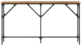 Konzol Asztal Régi Fa 140x23x75 cm Műanyag Fa