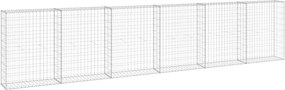vidaXL horganyzott acél gabion fal fedéllel 300 x 30 x 100 cm