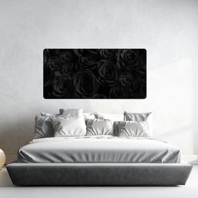 PIPPER. Öntapadós textiltapéta "Fekete rózsák"