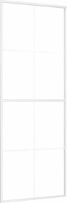 vidaXL fehér ESG üveg és alumínium tolóajtó 76 x 205 cm
