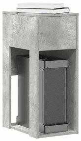 számítógépes toronyállvány fiókkal betonszürke 30x44x74cm beton