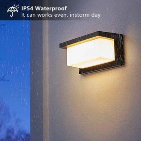 Brilagi-LED Kültéri fali lámpa érzékelővel BRICKY LED/12W/230V fekete IP54