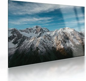 Havas csúcsok képe, Fiordland (üvegen) (70x50 cm)