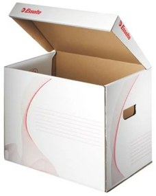 Archiválókonténer, karton, felfelé nyíló, ESSELTE Standard, fehér (E128911)