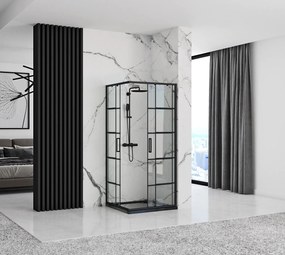 Zuhanykabin Rea Concept Black 80x80