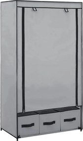 vidaXL szürke szövet ruhásszekrény 87 x 49 x 159 cm
