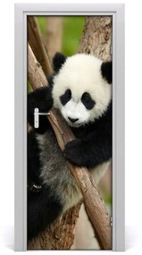 Ajtó tapéta Panda egy fa 75x205 cm
