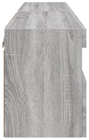 2 db szürke sonoma fali TV-szekrény LED-ekkel 60x30x40 cm