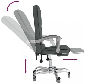 vidaXL sötétszürke szövet dönthető masszázsfotel