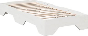 vidaXL ágy matrac nélkül rakásolható fehér 80x200 cm tömör fa