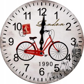 Vintage Falra Akasztható Falióra Csendes Sima Mozgás London 34cm