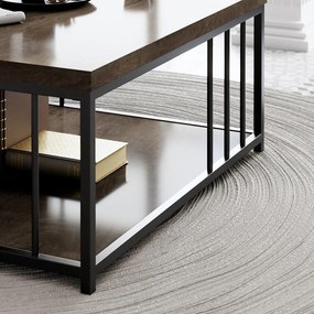 Dohányzóasztal Zenn - Walnut, Black