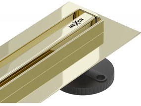 Mexen Flat 360° Slim forgó zuhanyfolyóka 80 cm, Arany - 1541080