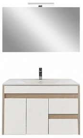 Luna Prime 80 komplett fürdőszobabútor, Sonoma tölgy-Fehér