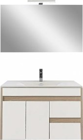 Luna Prime 80 komplett fürdőszobabútor, Sonoma tölgy-Fehér