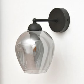 Fali lámpa LILI 1xE27/15W/230V fekete/szürke