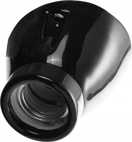 Kerámia Izzótartó E27 Ferde Fekete