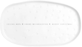 Ovális porcelán tányér MERRY CHRISTMAS