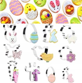 Formák Karácsonyi keksz lyukasztó forma húsvéti sütéshez 11