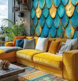 Fali fotótapéta Design pikkelyek tetőcserép Flizelin