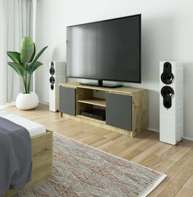 TV asztal Kenji  (artisan tölgy + szürke). Akció -12%. 1069931