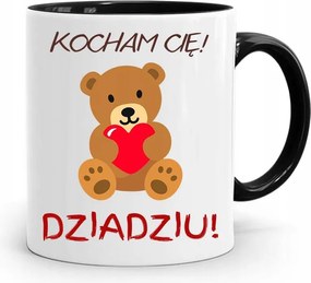 Bögre Fekete Ajándék Nagypapa Napjára Szeretlek! fényképes nyomattal