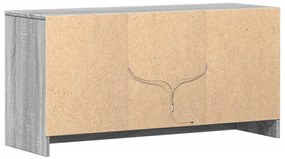 szürke sonoma színű szerelt fa LED-es TV-szekrény 100x34x50 cm