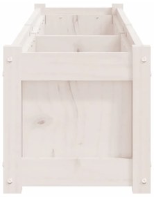 fehér tömör fenyő kerti virágláda 150 x 31 x 31 cm