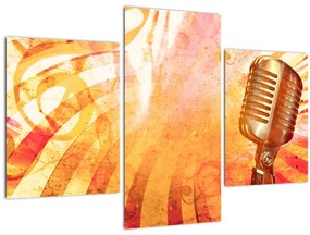 Kép - Retro mikrofon (90x60 cm)