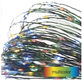LED karácsonyi nano fényfüzér, zöld, 7,5 m, kültéri és beltéri, többszínű, időzítő